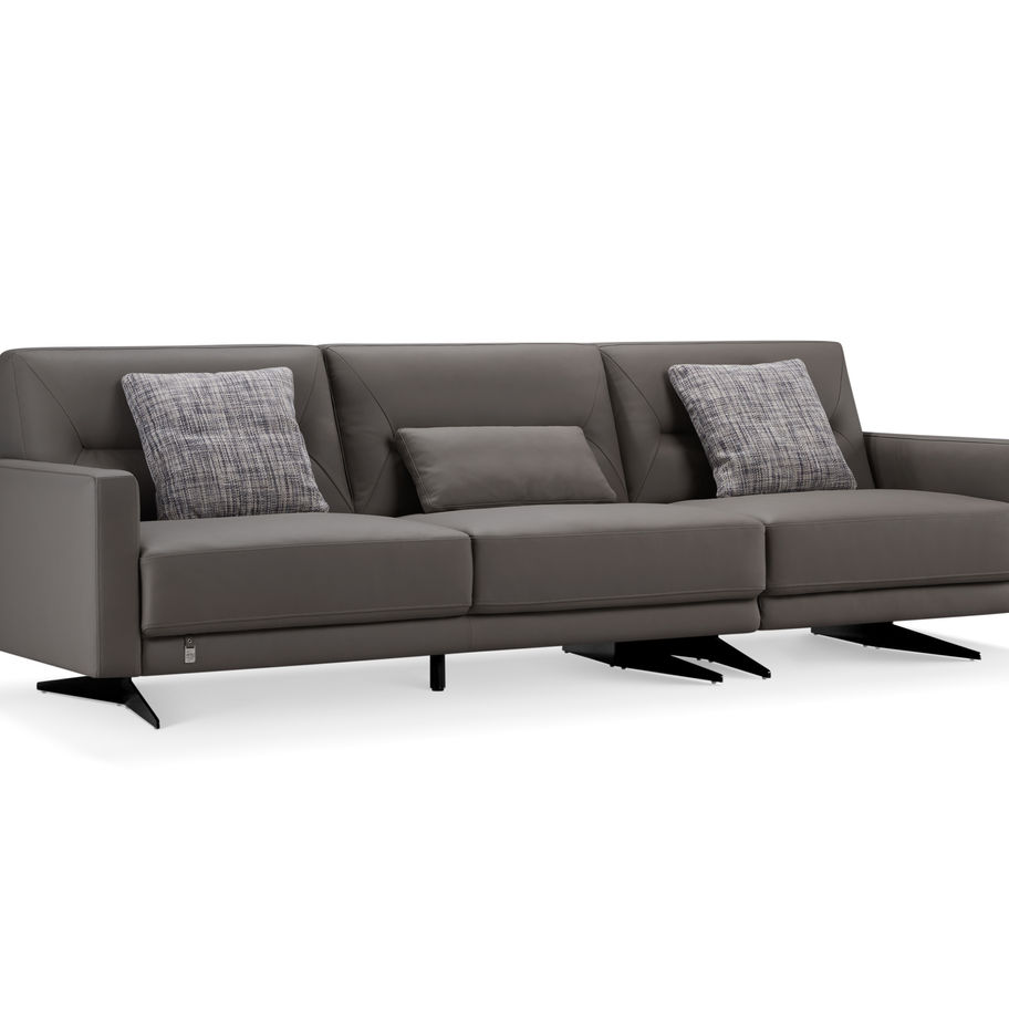 WJ1622 Torino 3-Seater Italian Leather Sofa – room setting – SOISU Italian furniture for Indian homes