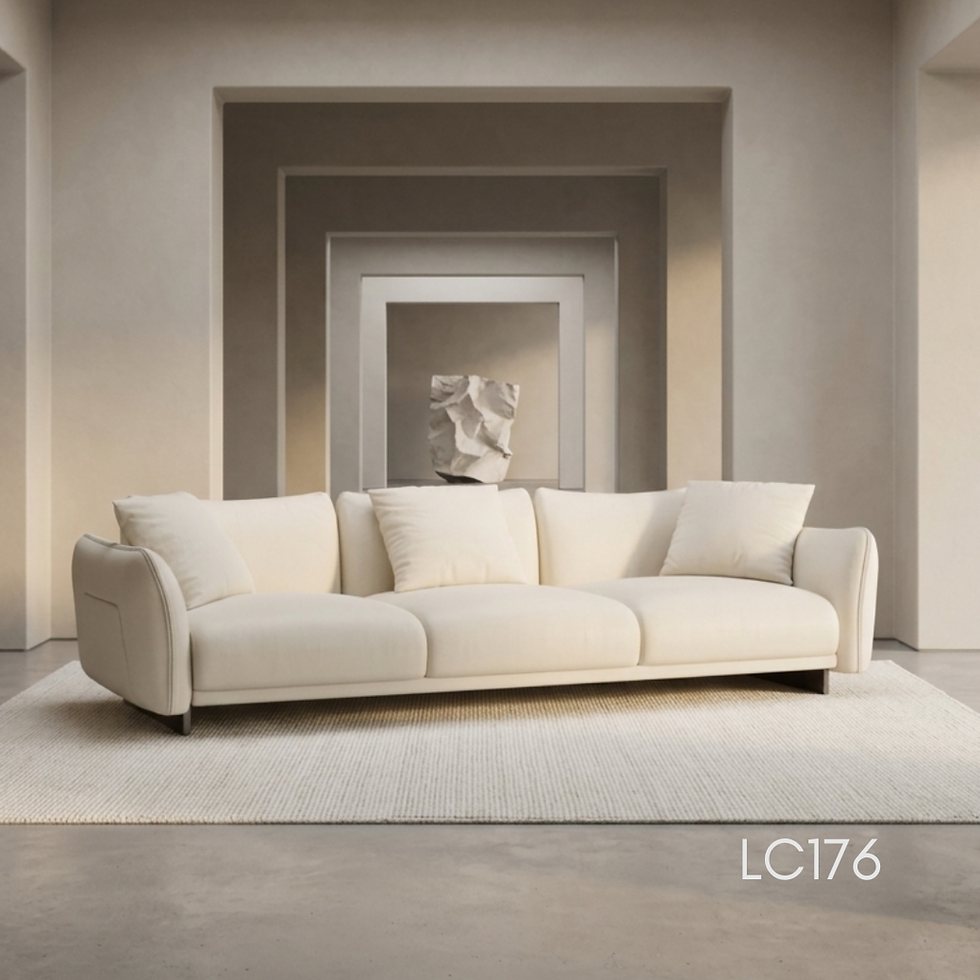 LC176 Italian 3-Seater Sofa – front view – SOISU Italian luxury furniture India