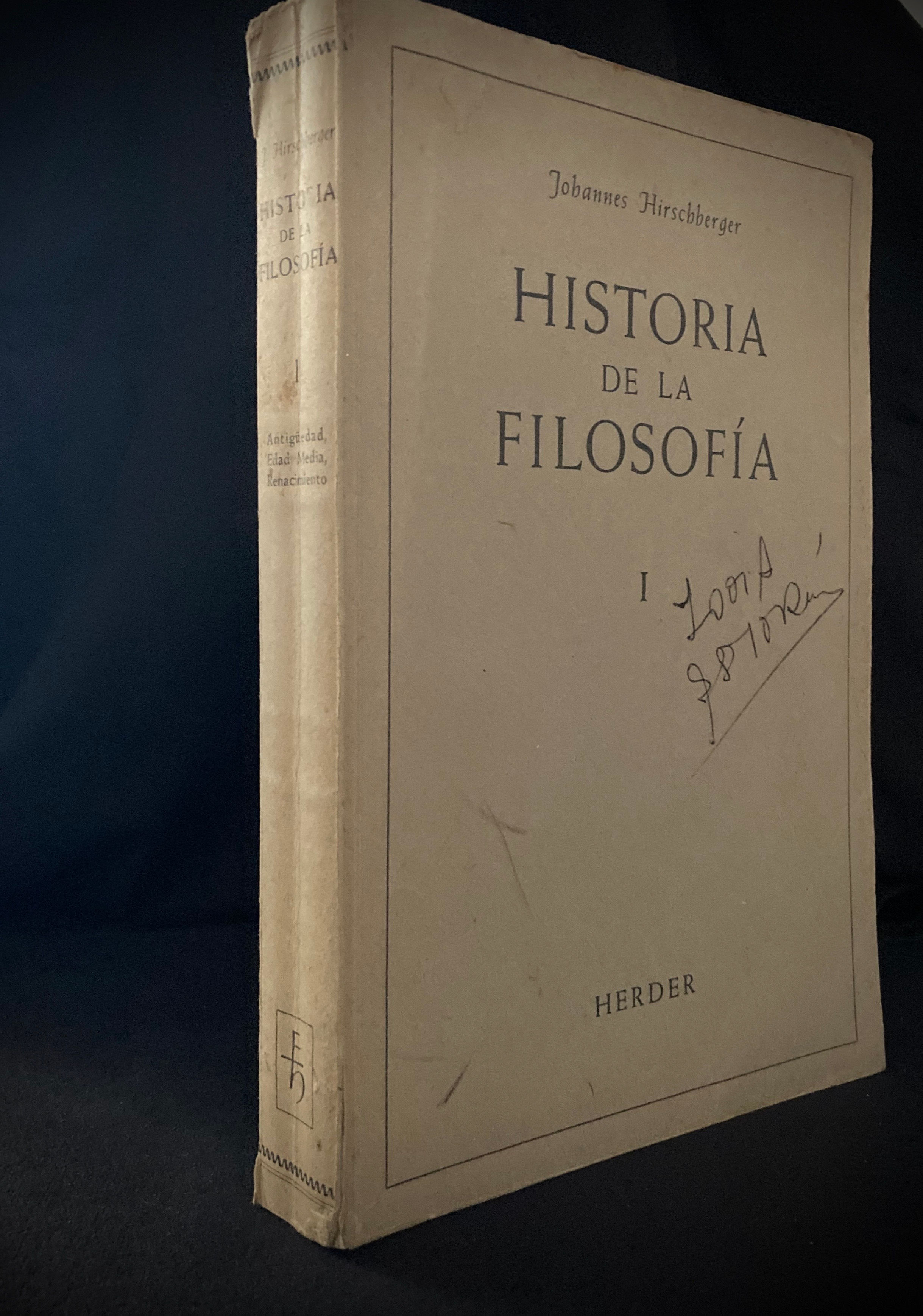 HISTORÍA DE LA FILOSOFÍA. TOMO I ANTIGÜEDAD, EDAD MEDIA Y RENACIMIENTO