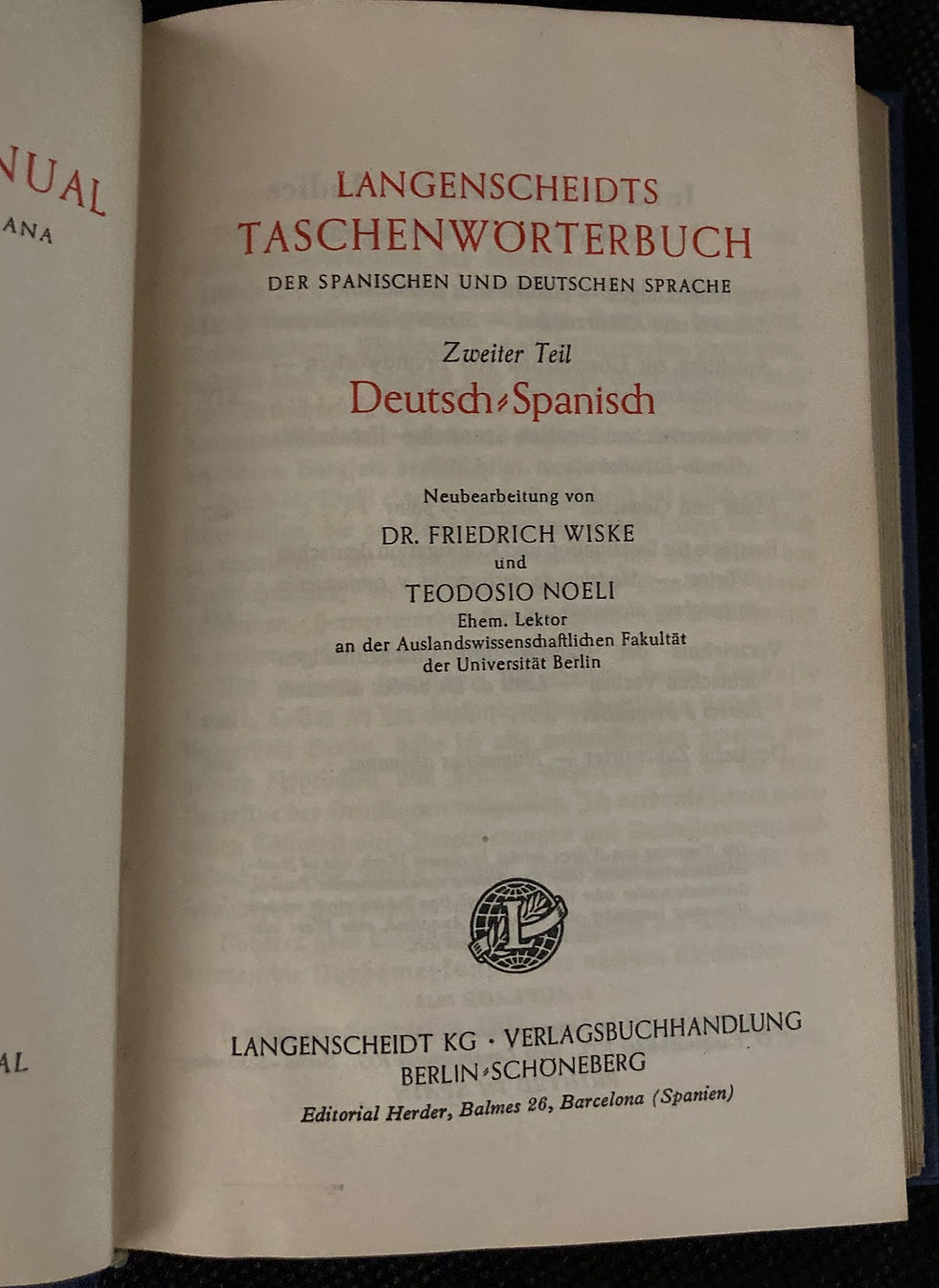 Miniatura: LANGENSCHEIDT DICCIONARIO MANUAL DE LAS LENGUAS ESPAÑOLA Y ALEMANA