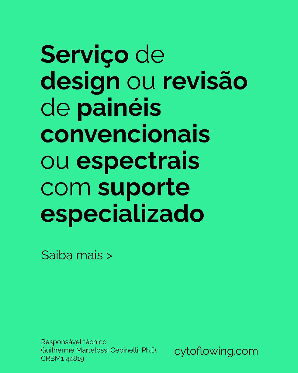 Serviço de design ou revisão de painéis convencionais ou espectrais com suporte especializado