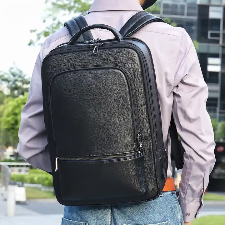 Thumbnail: ABC Indus Backpack Business, Travel, Office, 15.6" & 16.9" Genuine Leather Lapto