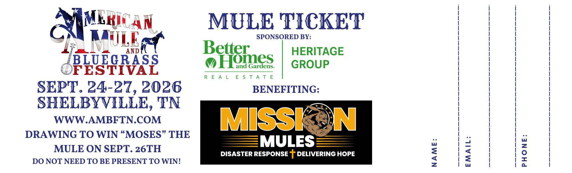 2026 Mule Ticket