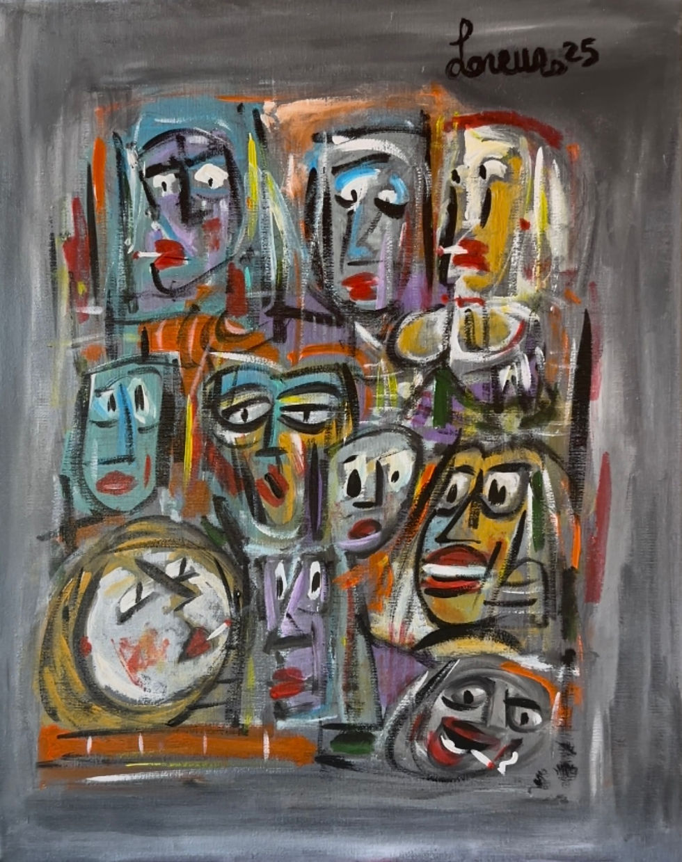 Aglomerato, 2025 - 40 cm x 50 cm - Acrylic on canvas