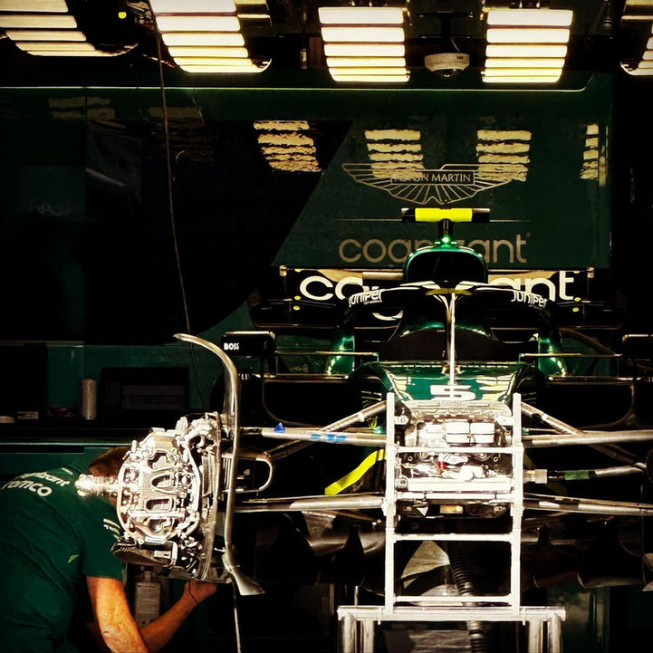 Based on the heat management (braking duct cooling system) and suspension system of modern-day Formula 1 cars