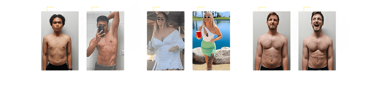 before and after results gym training