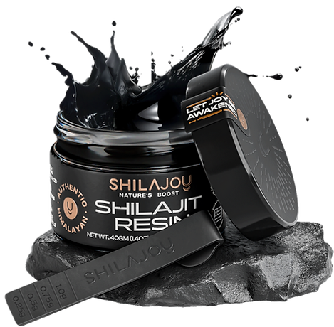 shilajoy shilajit resin in an open jar