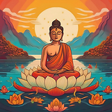Gautam Buddha - embodying compassion, mindfulness, and enlightenment, representing the journey toward inner peace and self-discovery. His presence serves as a powerful reminder to cultivate mindfulness and compassion in our daily practices.