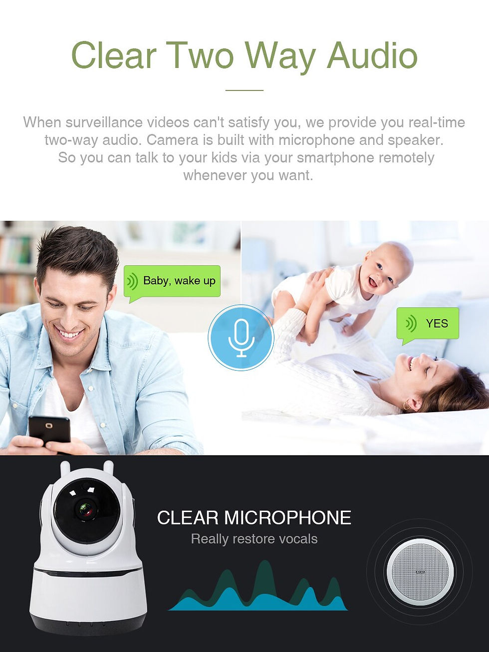 Thumbnail: Wireless Security Camera 1080P Night Vision, Motion Detection, Activity Alert, D