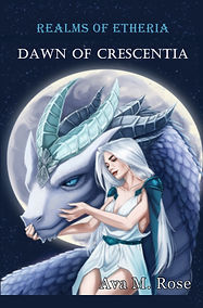 Realms of Etheria - Dawn of Crescentia Paperback Cover - Romantasy