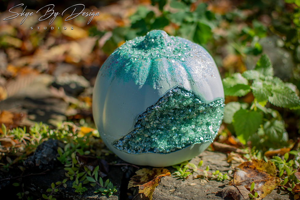 Thumbnail: Small Crystal Pumpkin - Sea Glass