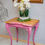 Thumbnail: Pink & Natural Wood Geode Hall Table