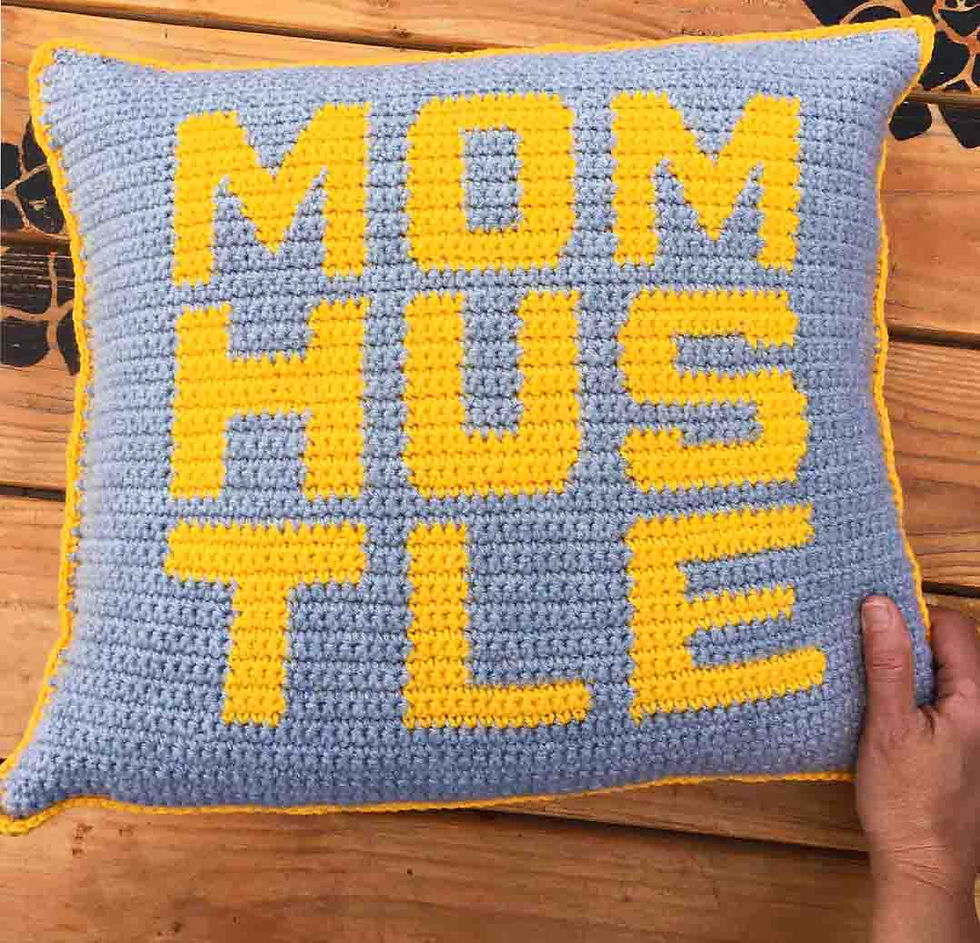 Thumbnail: MOM Hustle Crochet Pillow Pattern