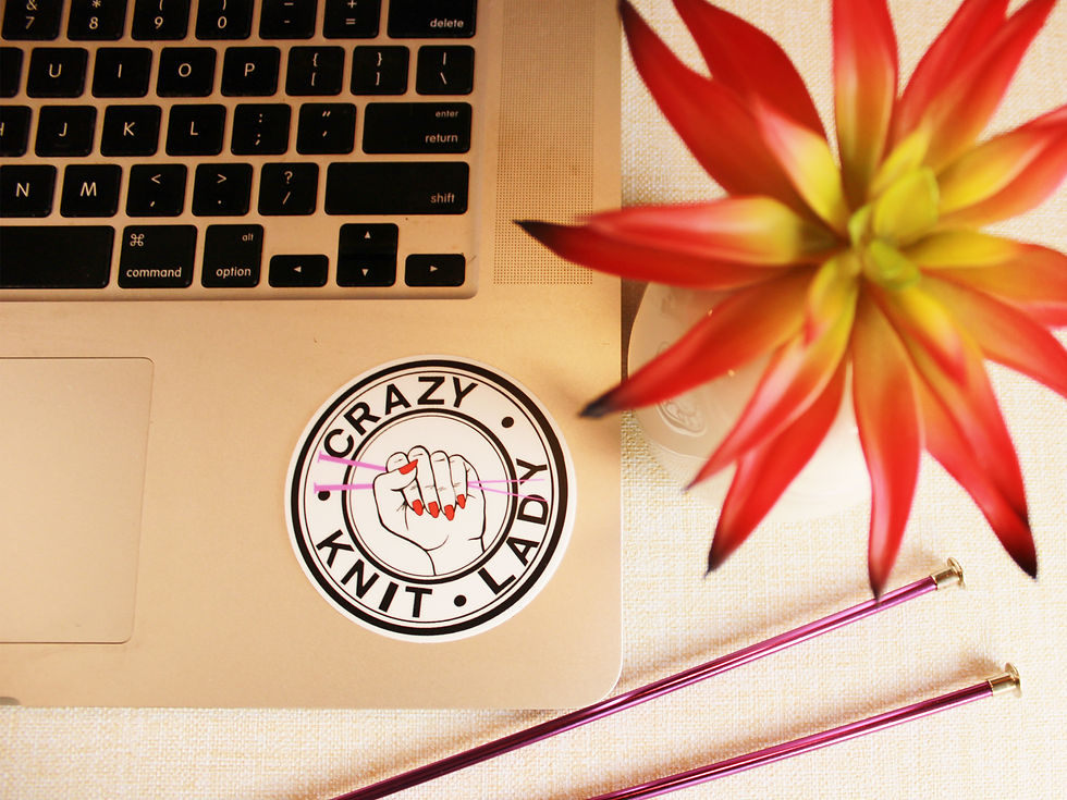 Thumbnail: Crazy Crochet/Knit Lady Sticker