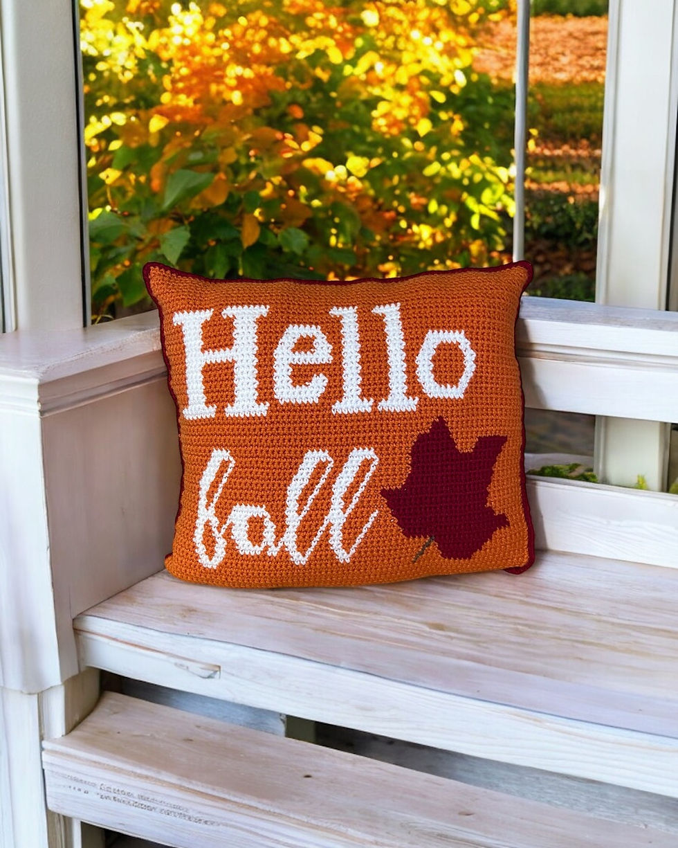Thumbnail: Hello Fall Crochet Pillow Pattern