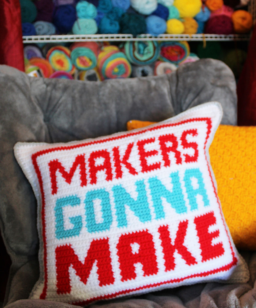 Thumbnail: Makers Gonna Make Crochet Pillow Pattern