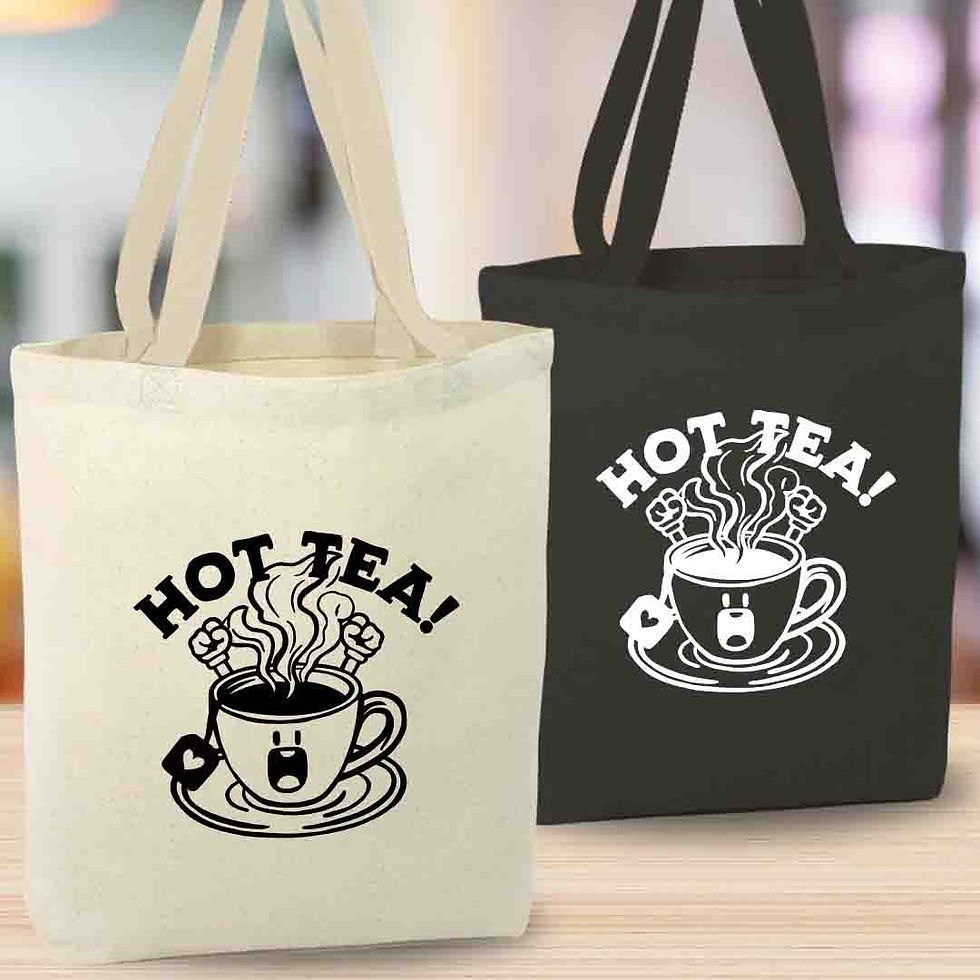 Thumbnail: Hot Tea! Canvas Tote Ba