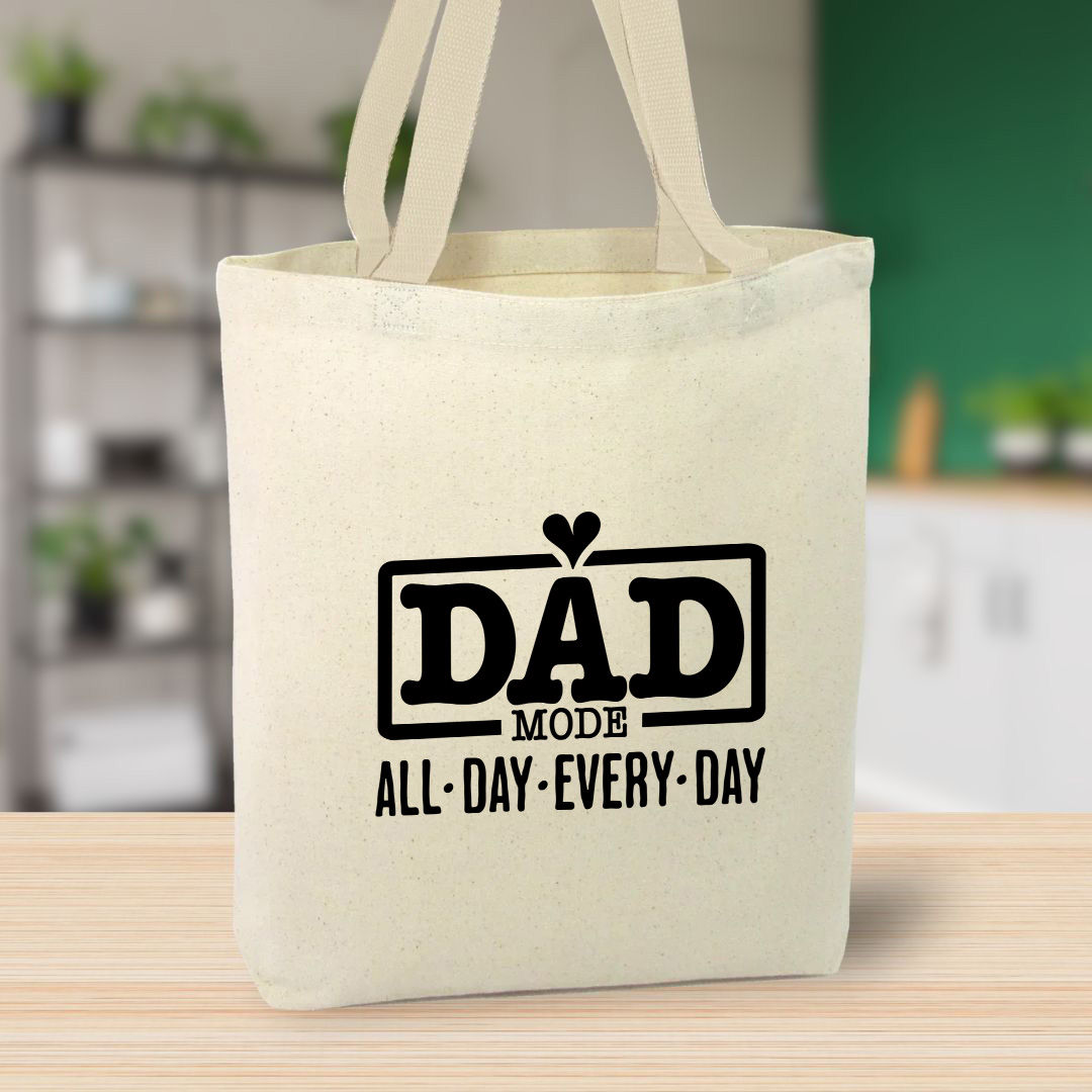 Dad Mode Canvas Tote Bag