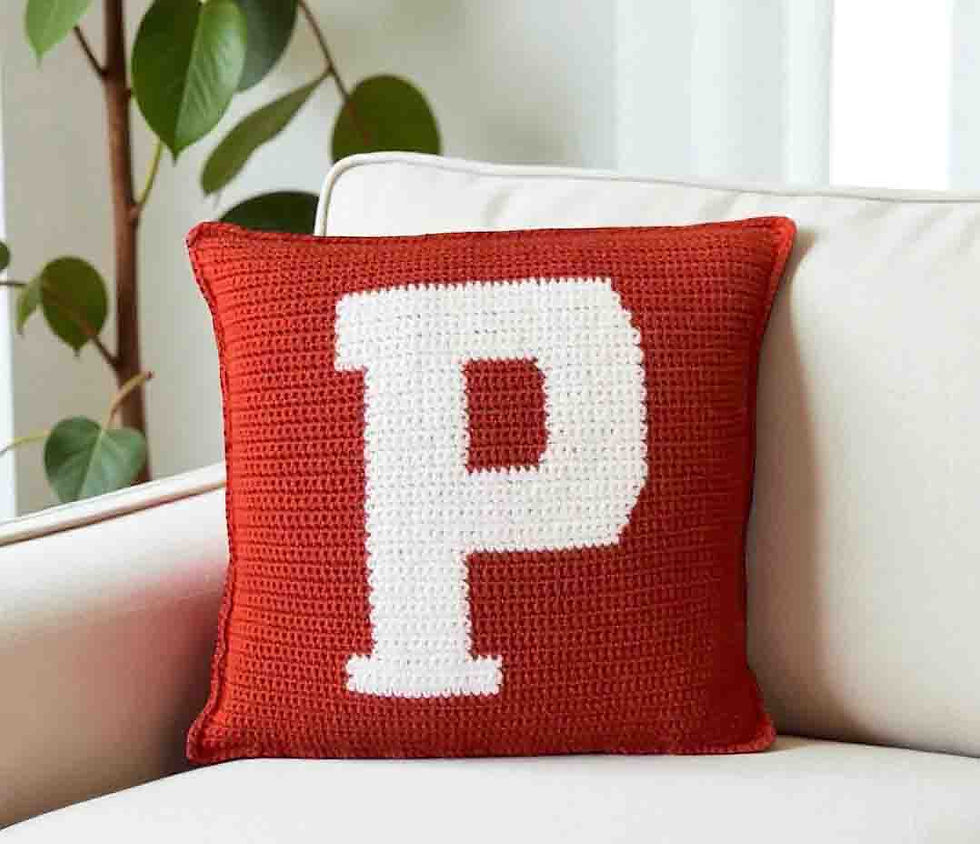 Letter P Crochet Pillow Pattern