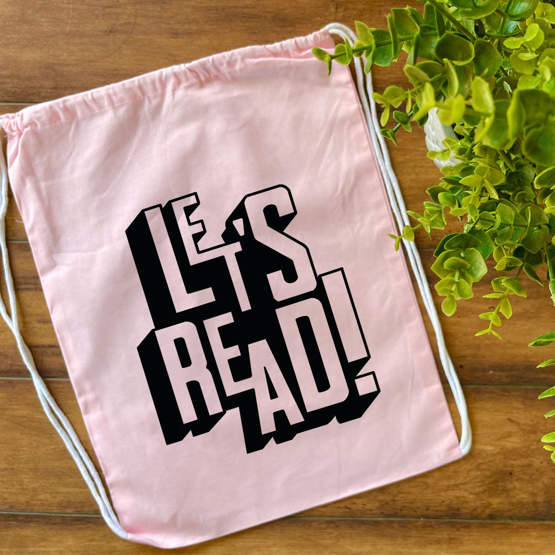 Let's Read Drawstring Bag