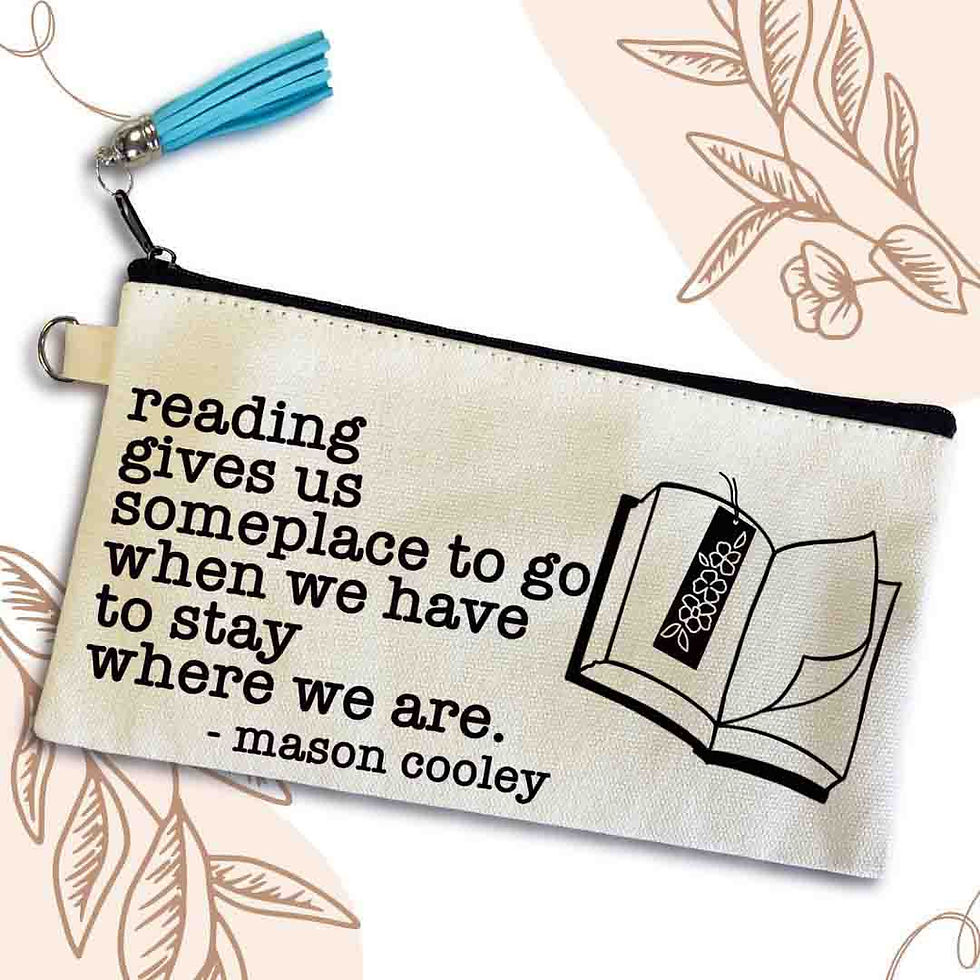Book Quote Small Canvas Pouch Bag