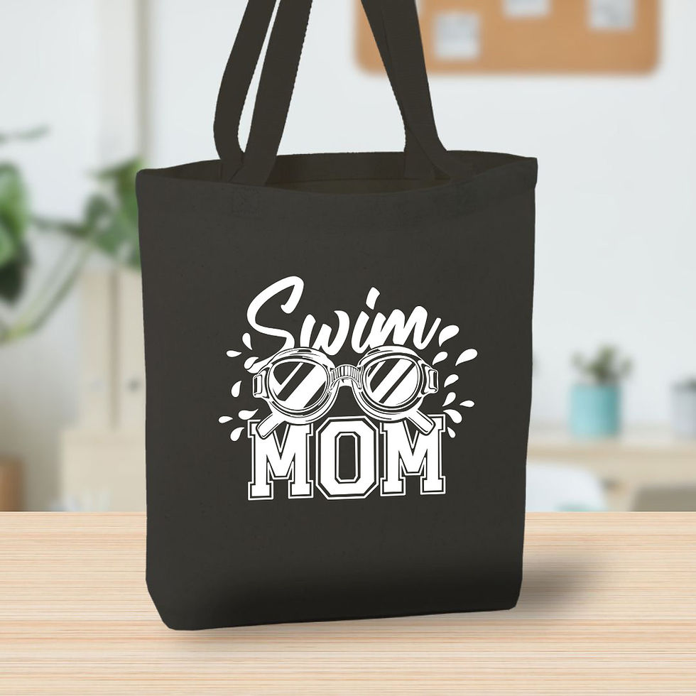 Thumbnail: Swim Mom Canvas Tote Bag