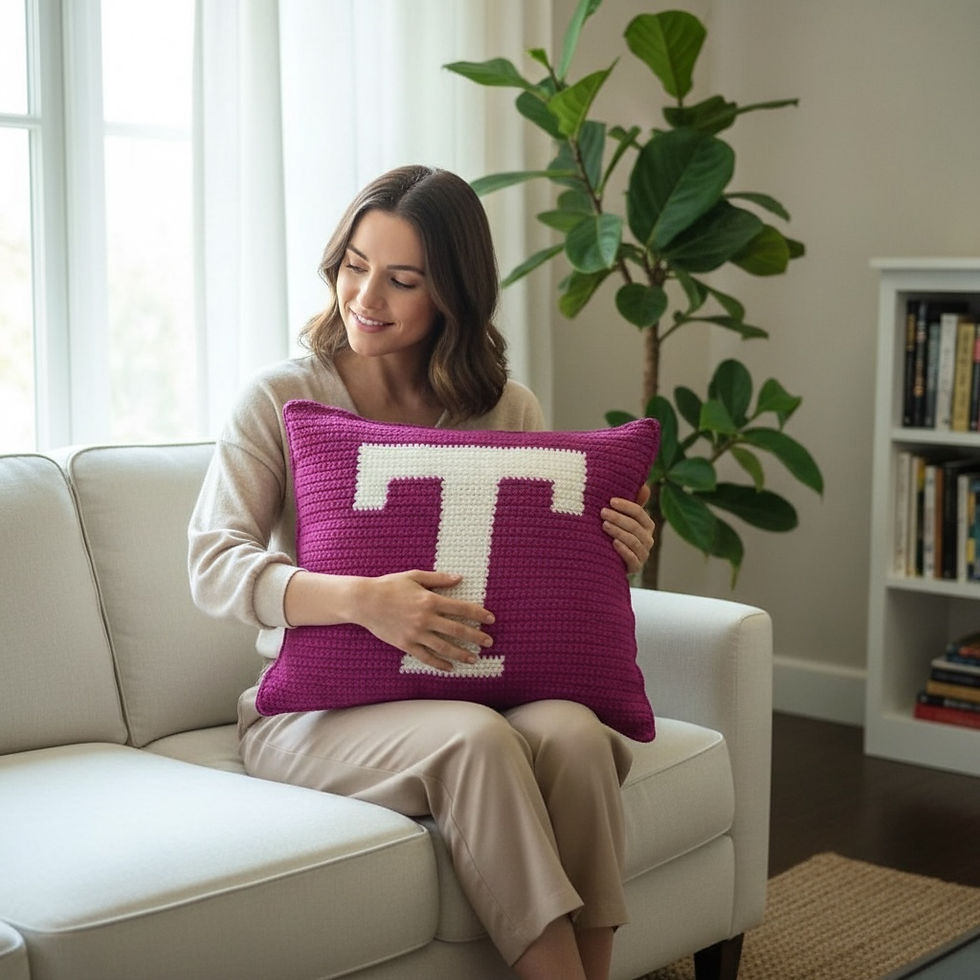 Thumbnail: Letter T Crochet Pillow Pattern