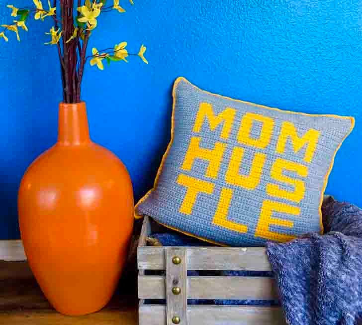 Thumbnail: MOM Hustle Crochet Pillow Pattern