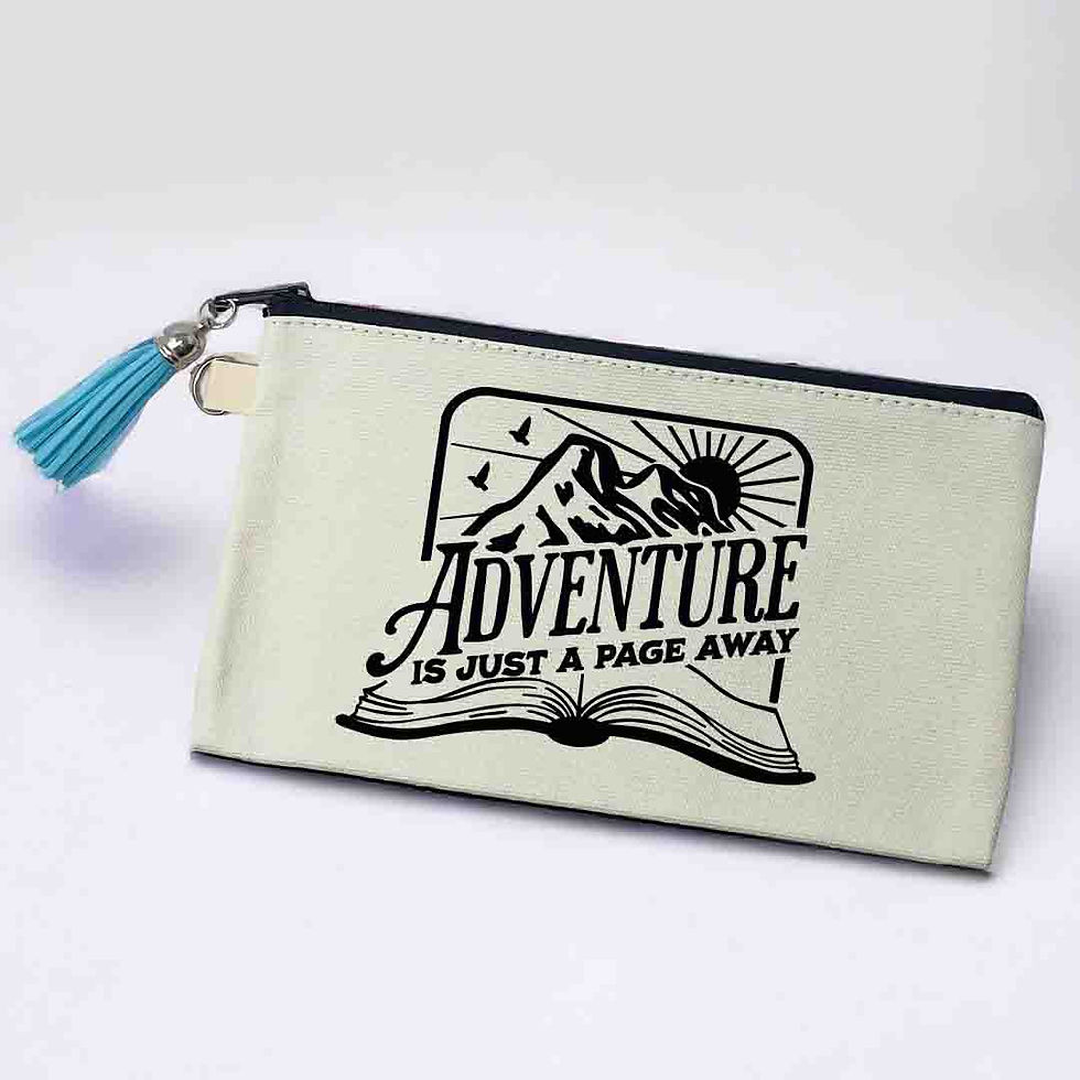 Adventure Is Just A Page Away Pouch Bag