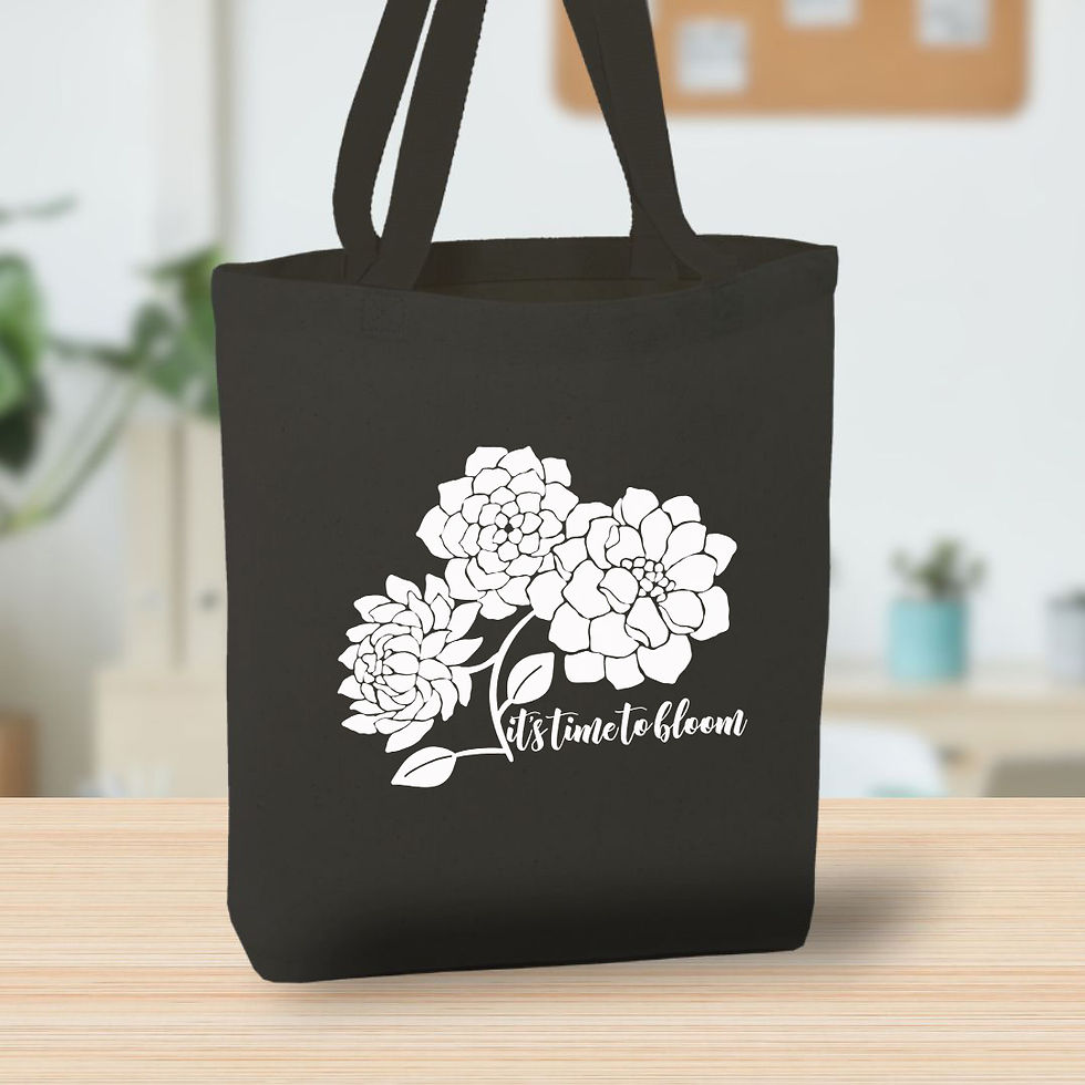 Thumbnail: It's Time To Bloom Canvas Tote Bag