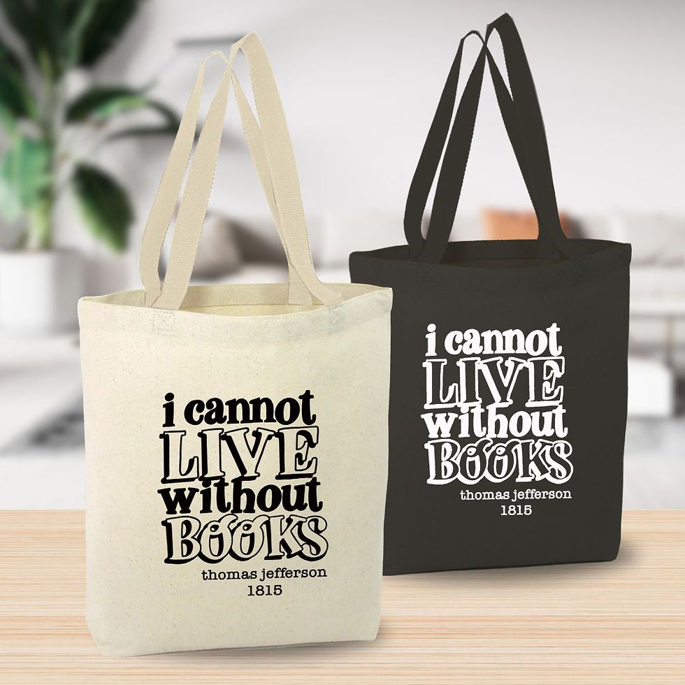 Thumbnail: I Cannot Live Without Books Canvas Tote Bag