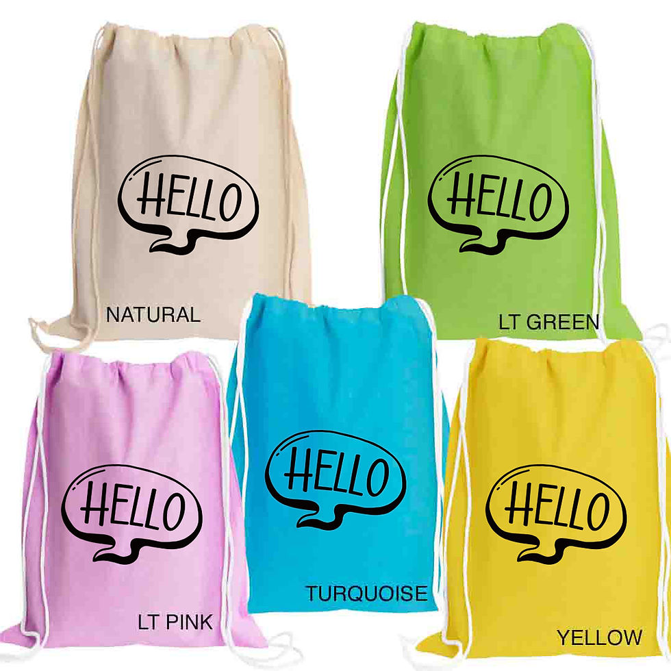 Thumbnail: Hello Drawstring Bag