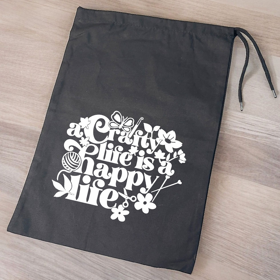 Thumbnail: A Crafty Life Is A Happy Life Project Bag