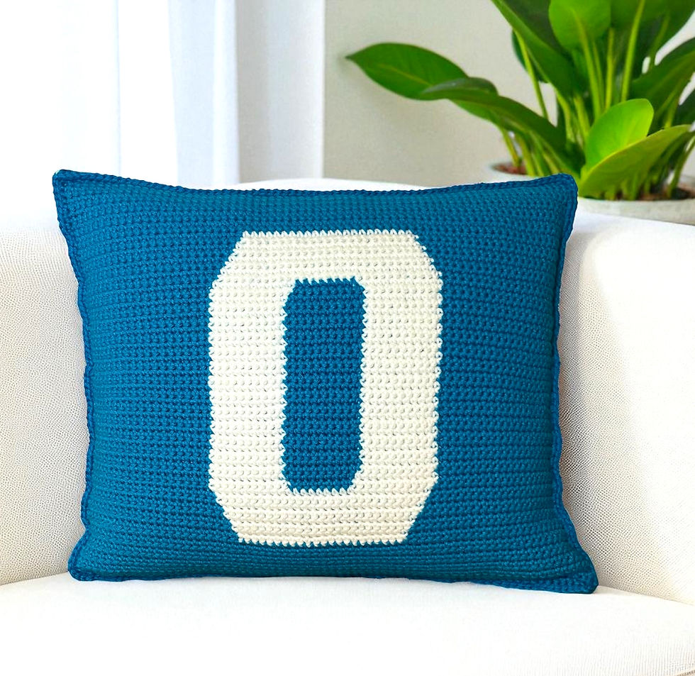 Letter O Crochet Pillow Pattern