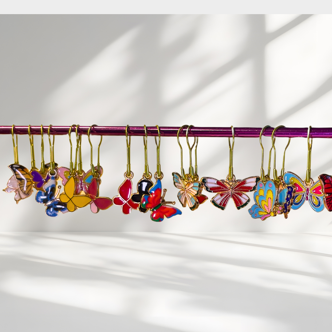 Butterfly Bliss Stitch Markers, Set of 10