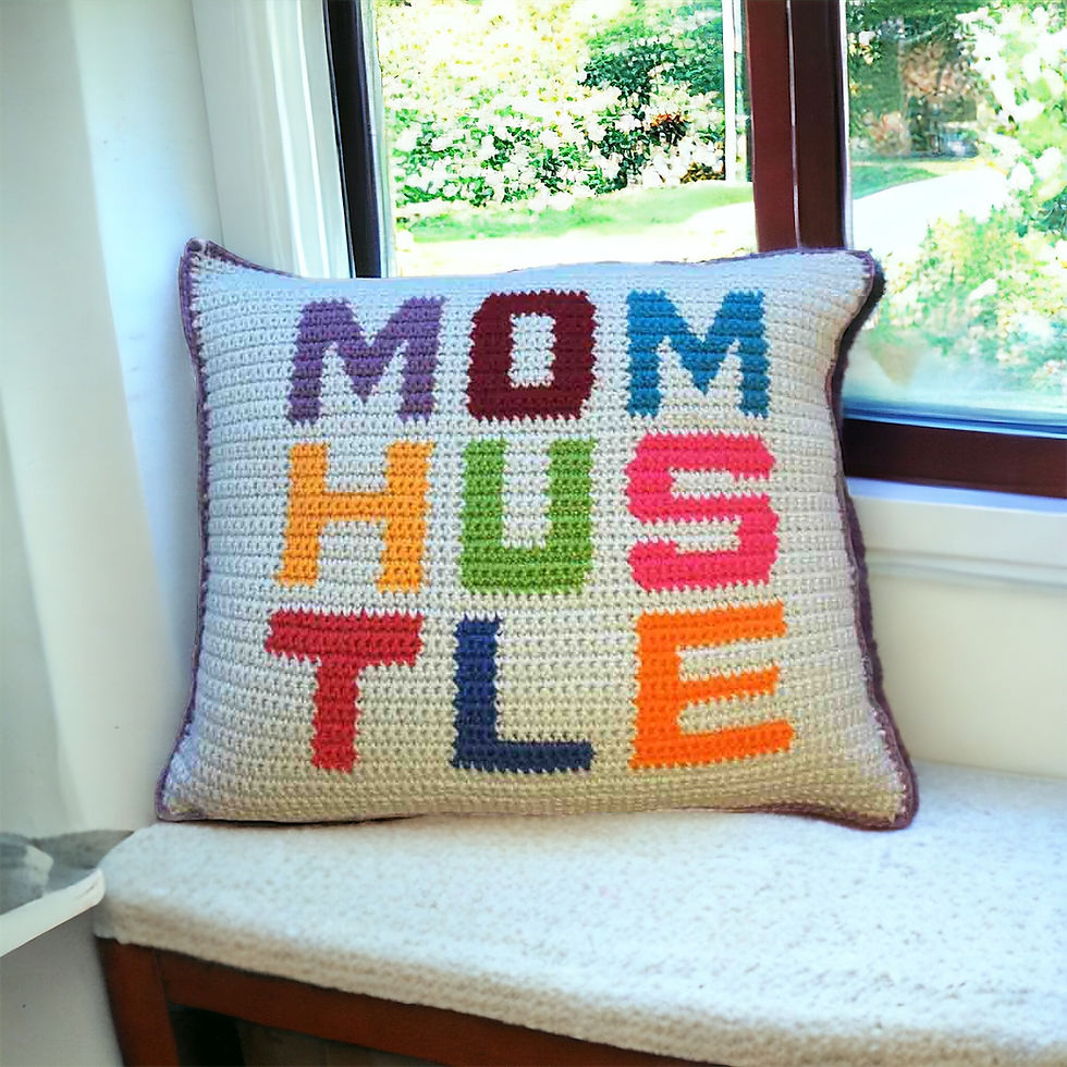 Thumbnail: MOM Hustle Crochet Pillow Pattern