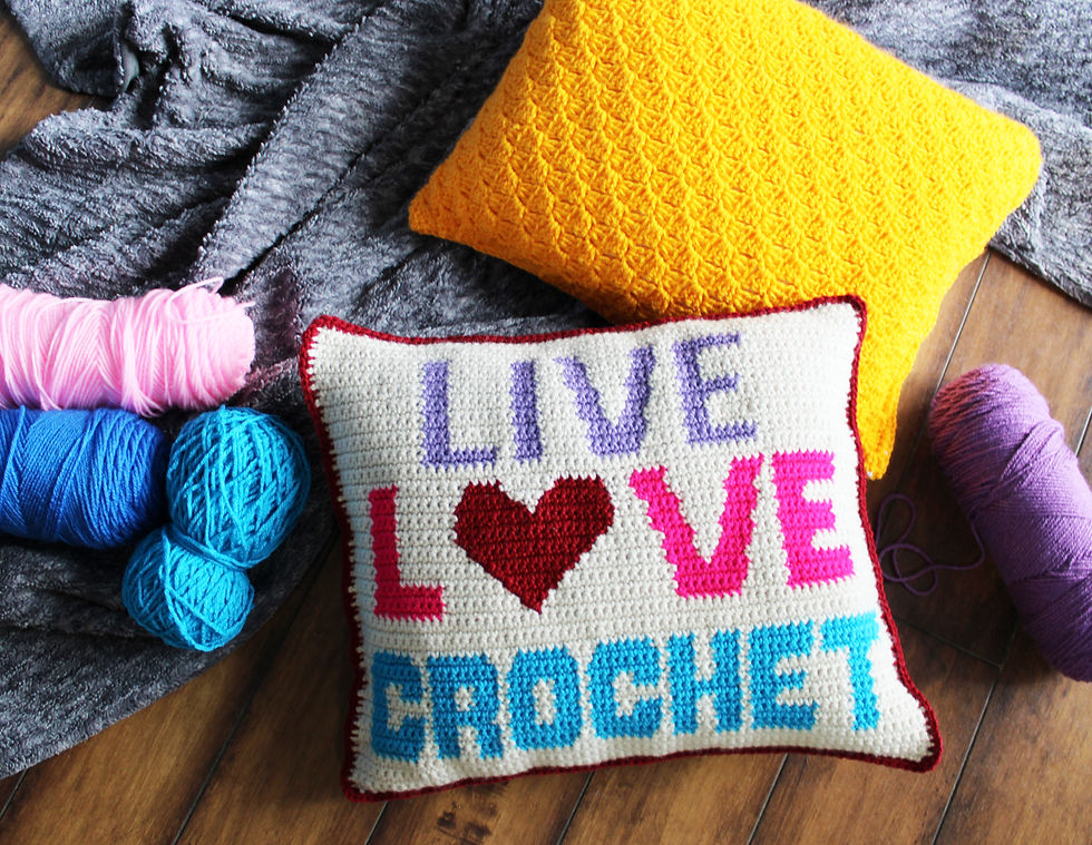 Thumbnail: Live Love Crochet Pillow Pattern