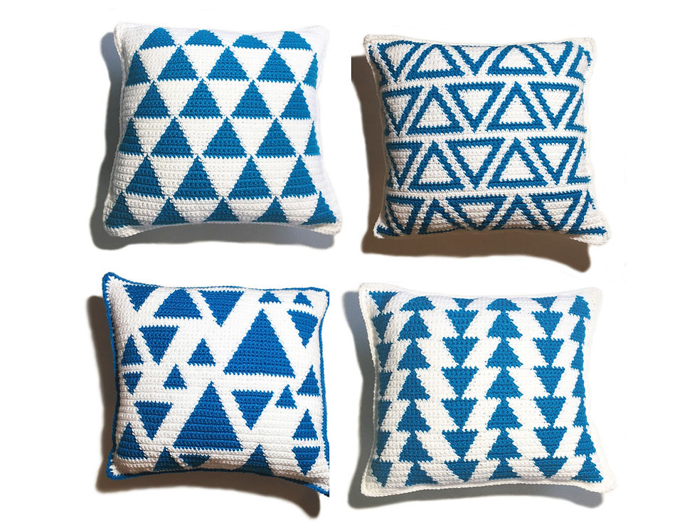 Triangles Bundle Crochet Pillow Pattern