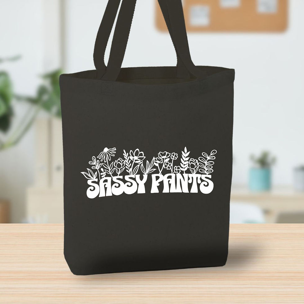 Thumbnail: Sassy Pants Canvas Tote Bag