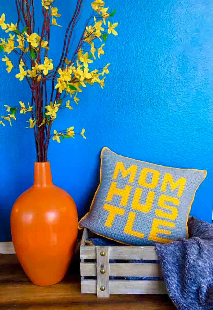 Thumbnail: MOM Hustle Crochet Pillow Pattern