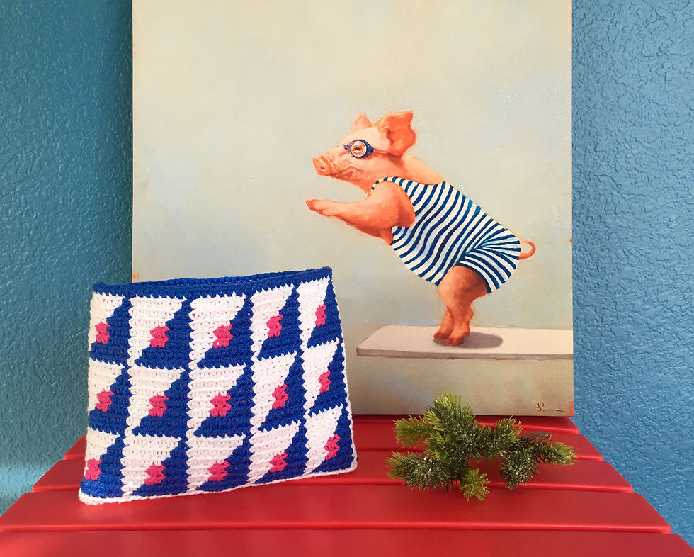 Thumbnail: Split Squares Crochet Tapestry Pouch Pattern