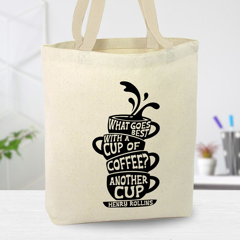 What Goes Best With Coffee? Canvas Tote Bag