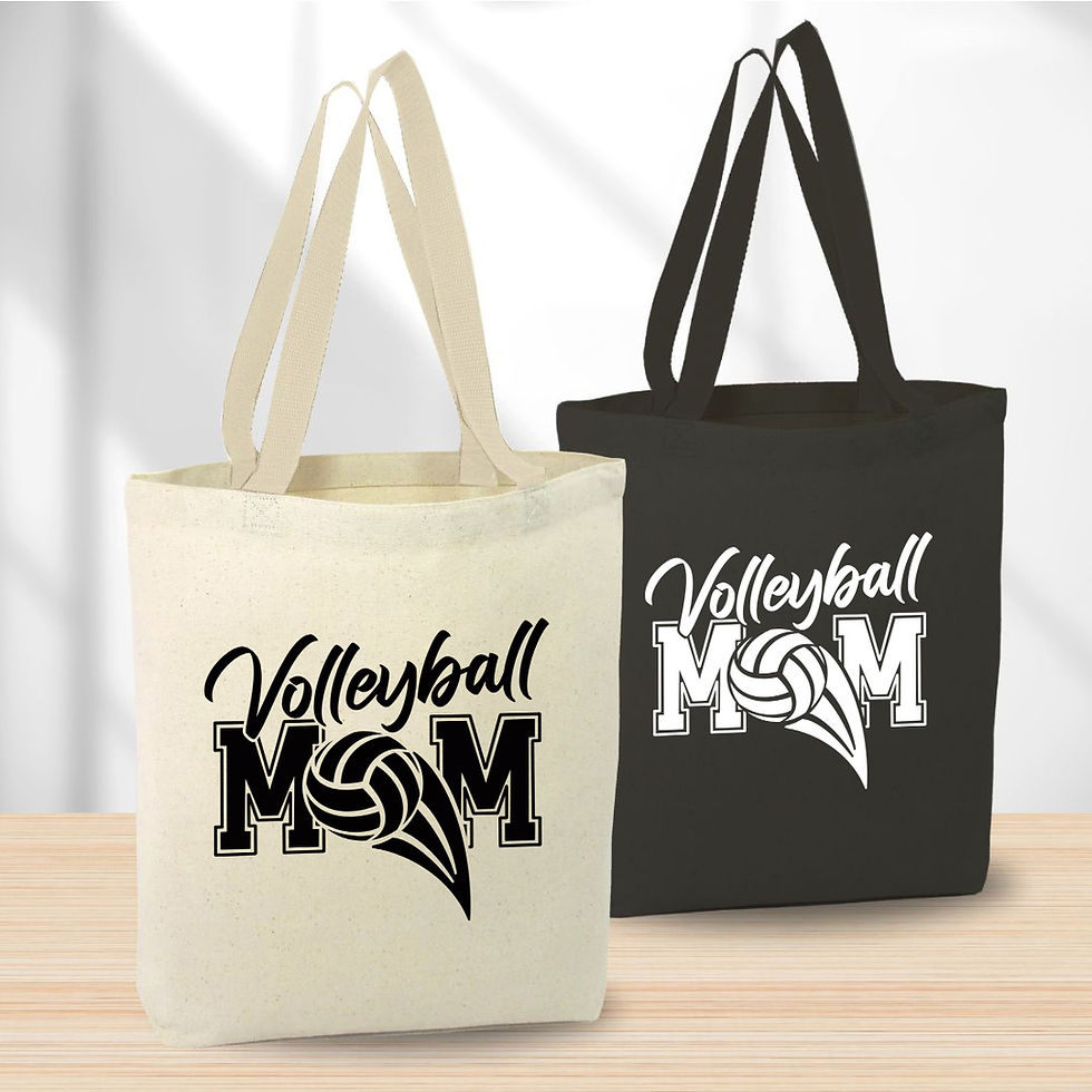 Thumbnail: Volleyball Mom Canvas Tote Bag