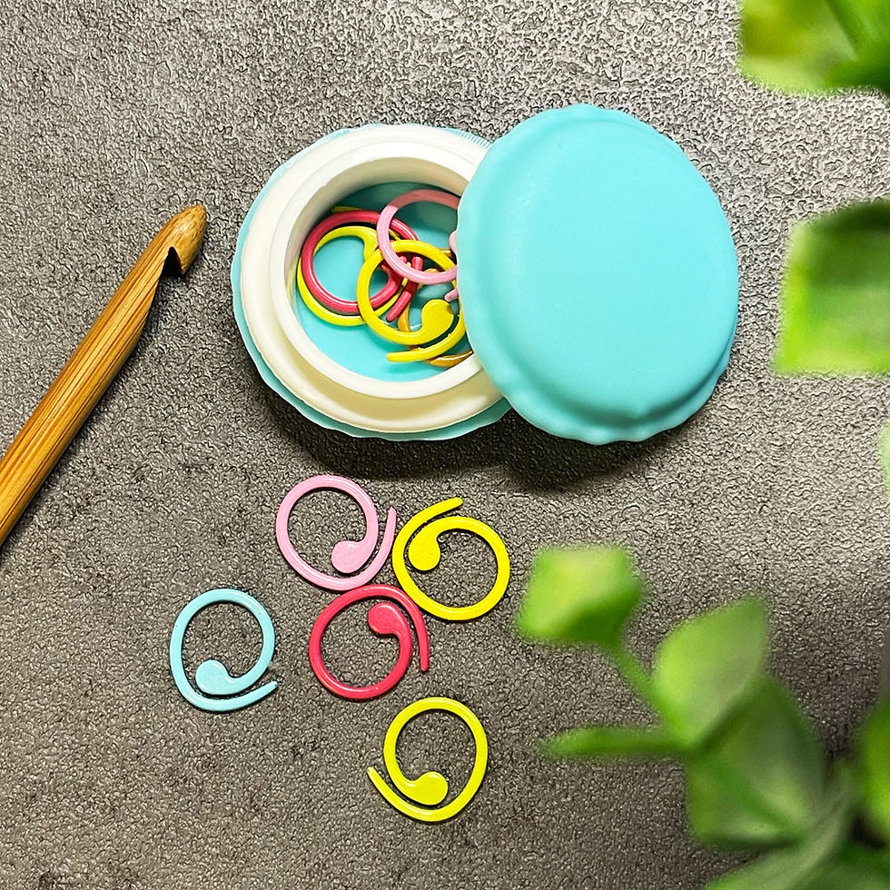 Thumbnail: Macaron Mini Case & 10 Stitch Markers