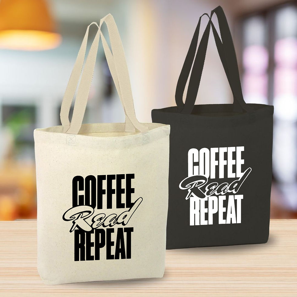 Thumbnail: Coffee Read Repeat  Canvas Tote Bag