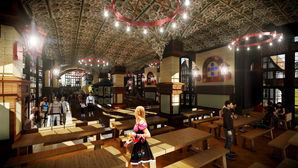 Cervejaria à maneira de Munique na Rua Coberta em dezembro