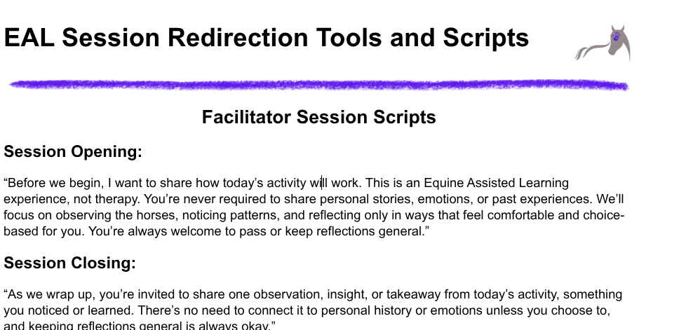Thumbnail: Equine Assisted Learning Activity Workbook SelfCare & Resiliency
