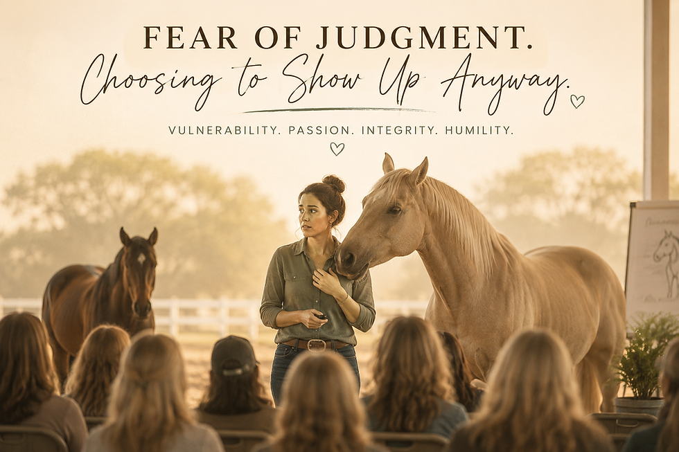 Fear of Judgment, Being Seen, and Choosing to Show Up Anyway
