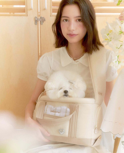 韓国犬服ブランド　seoru SWEET HEART BAG (BEIGE) 韓国犬服ブランド seoru SWEET HEART BAG (BEIGE) 韓国犬服