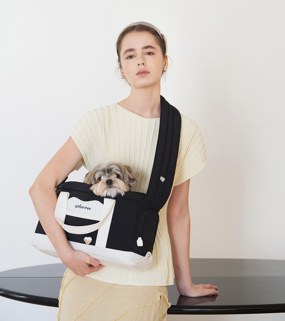 Thumbnail: SEORU HEART VERU PET CARRIER BAG BLACK